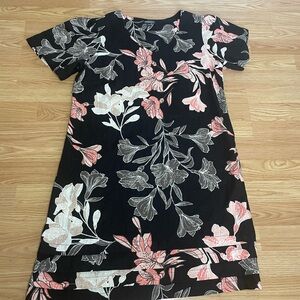 Nicole Miller Black Floral Dress